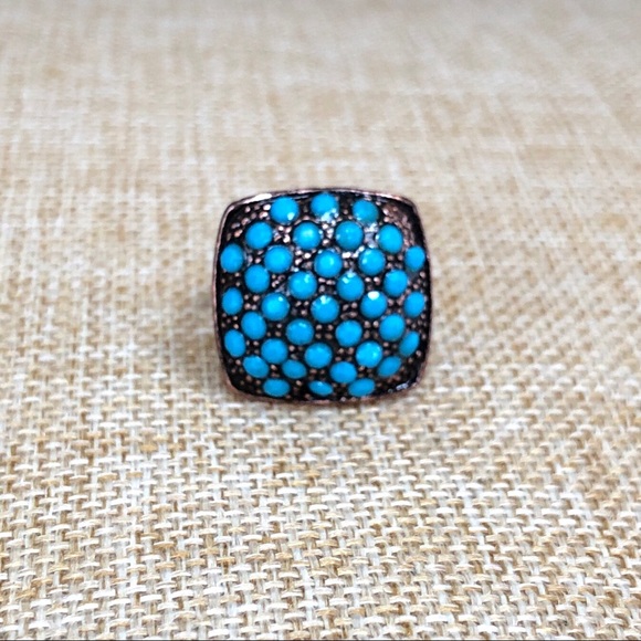 Jewelry - ❤️ 5 for $15 Bronze & Blue Color Adjustable Ring
